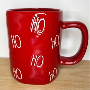 🆕️ Rae Dunn Ho Ho Ho Red Patterned Christmas Mug